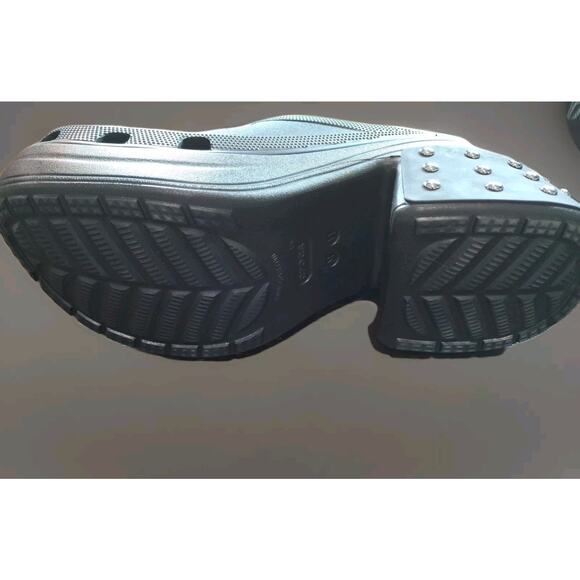 Crocs Siren Studded Platform Heel Clog Black Womens Size 13 / Mens Size 11 - NEW - Picture 4 of 5
